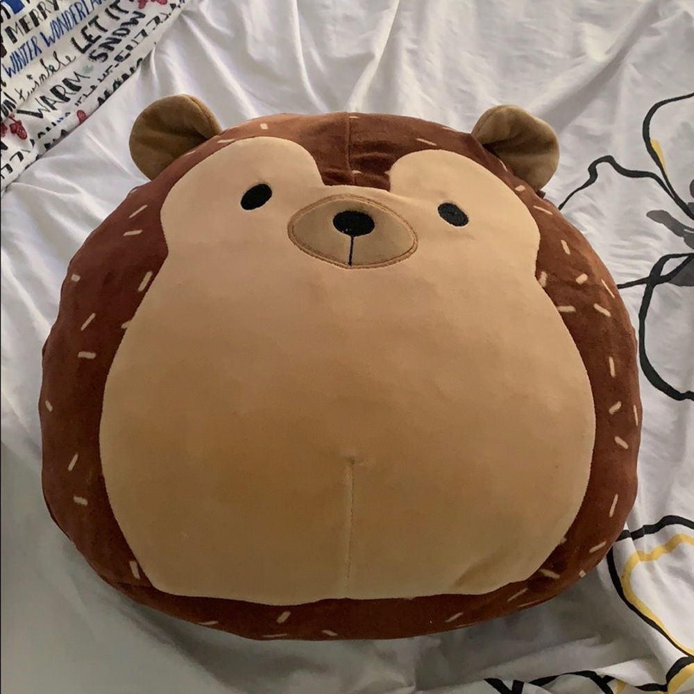 A porcupine squishy pillow